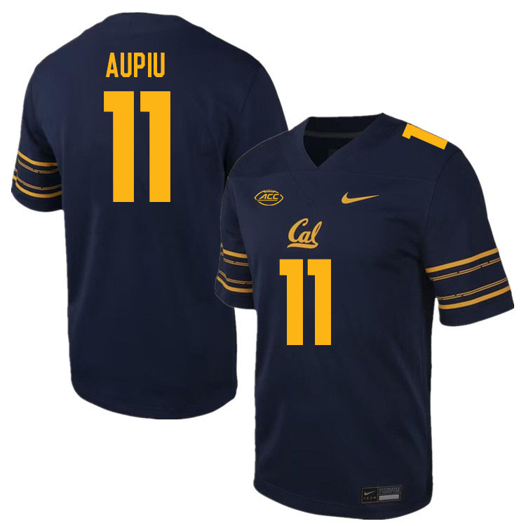 Men #11 Dayday Aupiu California Golden Bears ACC Conference College Football Jerseys Stitched Sale-N